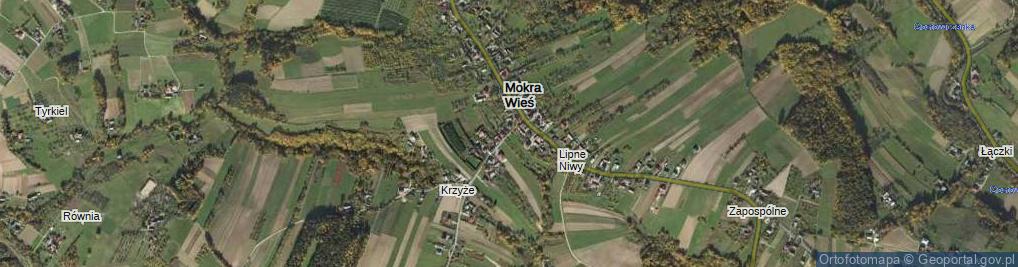 Zdjęcie satelitarne Mokra Wieś ul.